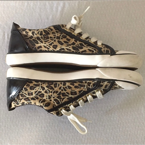 COACH Barrett Women's Sz 6B Leatherware Leopard Cheetah Print Sneakers. - Picture 4 of 11